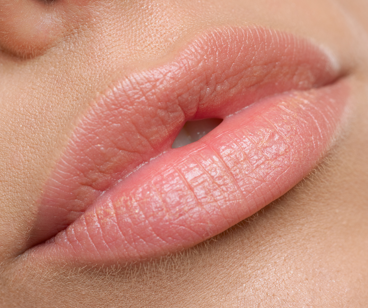 Natural lips.